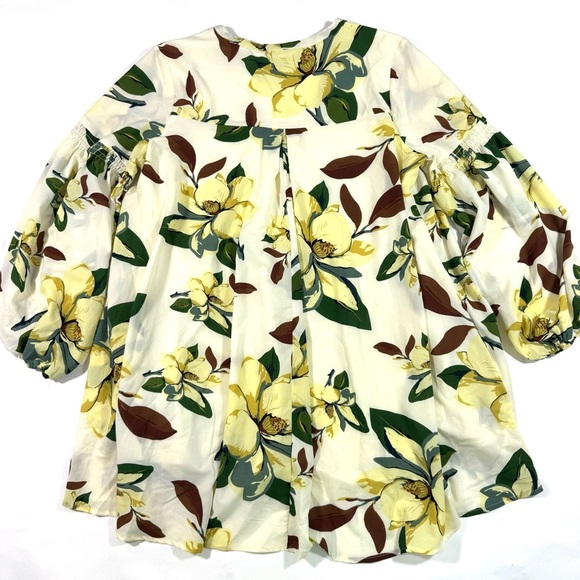 Mango Balloon Sleeve Swing Dress Magnolia Floral - Picture 2 of 7